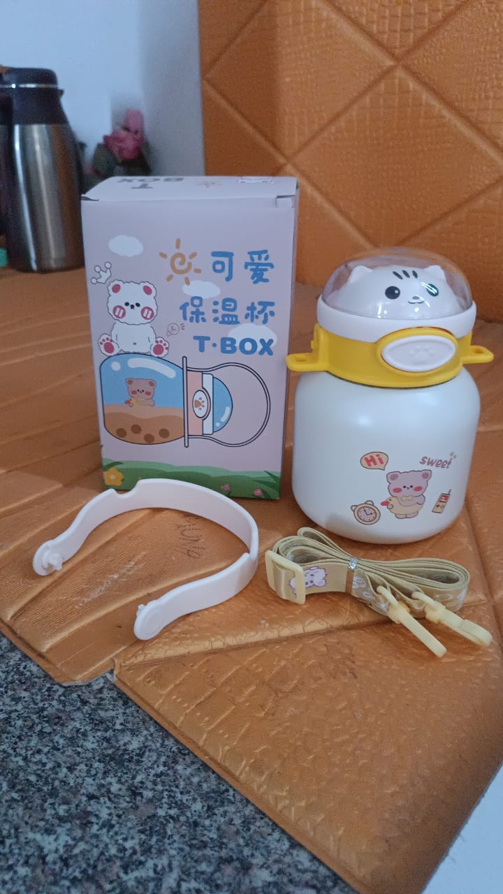 Stainless Steel Kltten / Bottle Vacuum Insulated Cup With Handle & Strap (700 ML) Stainless Steel Kltten / Bottle Vacuum Insulated Cup With Handle & Strap (700 ML)